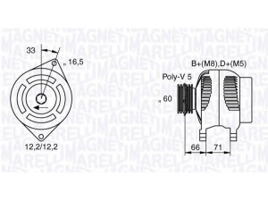 MAGNETI MARELLI 063321340010 kintamosios srovės generatorius 
 Elektros įranga -> Kint. sr. generatorius/dalys -> Kintamosios srovės generatorius
46420963, 46432733, 7788684
