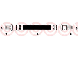 BREMBO T 24 072 stabdžių žarnelė 
 Stabdžių sistema -> Stabdžių žarnelės
7402895, 95AB2282CB, 24530503003