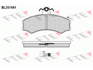 FTE BL2574A1 stabdžių trinkelių rinkinys, diskinis stabdys 
 Techninės priežiūros dalys -> Papildomas remontas
500 02883 5, 500 02949 3, A8500-92003