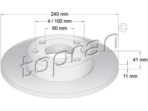 TOPRAN 206 122 stabdžių diskas 
 Stabdžių sistema -> Diskinis stabdys -> Stabdžių diskas
05 69 020, 09195981, 5 69 020, 9195981
