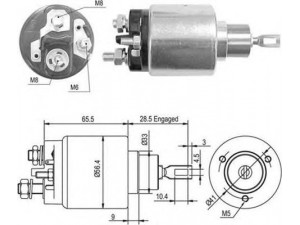 MAGNETI MARELLI 940113050428 solenoidinis jungiklis, starteris