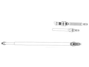 CEF CT02136 trosas, stovėjimo stabdys 
 Stabdžių sistema -> Valdymo svirtys/trosai
96026873