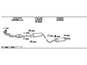 WALKER VW20580 išmetimo sistema 
 Išmetimo sistema -> Išmetimo sistema, visa