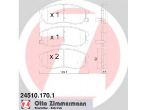ZIMMERMANN 24510.170.1 stabdžių trinkelių rinkinys, diskinis stabdys 
 Techninės priežiūros dalys -> Papildomas remontas
4808861, 4817764, 96626070, 20789468