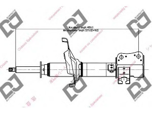DJ PARTS DS1080GS amortizatorius 
 Pakaba -> Amortizatorius
4160260G13, 4160260G14, 4160260G50
