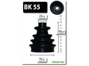 SHAFTEC BK55 gofruotoji membrana, kardaninis velenas 
 Ratų pavara -> Gofruotoji membrana