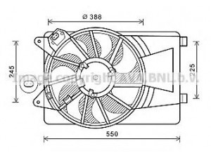 AVA QUALITY COOLING AL7518 ventiliatorius, radiatoriaus 
 Aušinimo sistema -> Oro aušinimas
50512108, 50512108