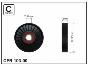 CAFFARO 103-00 kreipiantysis skriemulys, V formos rumbuotas diržas 
 Diržinė pavara -> V formos rumbuotas diržas/komplektas -> Laisvasis/kreipiamasis skriemulys
3830196, 3830196