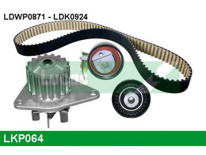 LUCAS ENGINE DRIVE LKP064 vandens siurblio ir paskirstymo diržo komplektas 
 Diržinė pavara -> Paskirstymo diržas/komplektas -> Paskirstymo diržas/komplektas