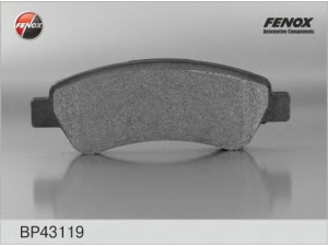 FENOX BP43119 stabdžių trinkelių rinkinys, diskinis stabdys 
 Techninės priežiūros dalys -> Papildomas remontas
425360, 425469, 0000071772817, 71773149