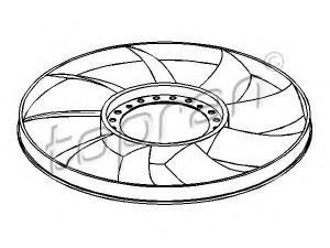 TOPRAN 110 295 ventiliatoriaus ratas, variklio aušinimas 
 Aušinimo sistema -> Radiatoriaus ventiliatorius
4A0 121 301