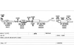 MTS C250785002311 išmetimo sistema 
 Išmetimo sistema -> Išmetimo sistema, visa