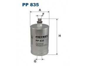 FILTRON PP835 kuro filtras 
 Degalų tiekimo sistema -> Kuro filtras/korpusas
119320610400, 0014775901, 0014778401