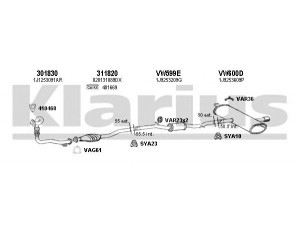 KLARIUS 930925U išmetimo sistema 
 Išmetimo sistema -> Išmetimo sistema, visa