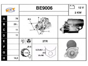 SNRA BE9006 starteris