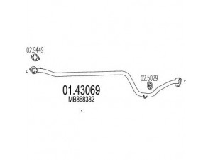 MTS 01.43069 išleidimo kolektorius 
 Išmetimo sistema -> Išmetimo vamzdžiai
MB868382
