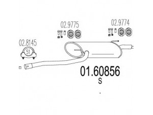 MTS 01.60856 galinis duslintuvas 
 Išmetimo sistema -> Duslintuvas