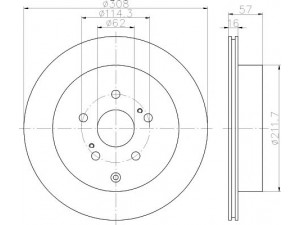 MINTEX MDC2180 stabdžių diskas 
 Stabdžių sistema -> Diskinis stabdys -> Stabdžių diskas
5561177K00, 5561177K01