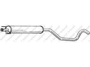 BOSAL 285-313 vidurinis duslintuvas 
 Išmetimo sistema -> Duslintuvas
58 52 471, 58 52 701