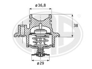 ERA 350052 termostatas, aušinimo skystis 
 Aušinimo sistema -> Termostatas/tarpiklis -> Thermostat
13 38 004, 91 58 251