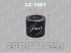 LYNXauto LC-1001 alyvos filtras 
 Techninės priežiūros dalys -> Techninės priežiūros intervalai
5012554, 9125224, 91252247, 9180596