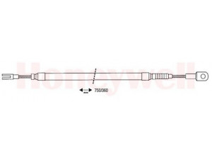 BENDIX 432895B trosas, stovėjimo stabdys 
 Stabdžių sistema -> Valdymo svirtys/trosai
1387257, 13872577, 6819033, 68190339