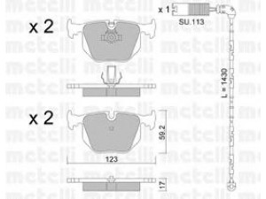 METELLI 22-0560-0K stabdžių trinkelių rinkinys, diskinis stabdys 
 Techninės priežiūros dalys -> Papildomas remontas