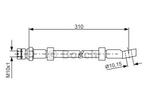 BOSCH 1 987 476 464 stabdžių žarnelė 
 Stabdžių sistema -> Stabdžių žarnelės
5 62 345, 5 62 350, 5 62 358, 90235568