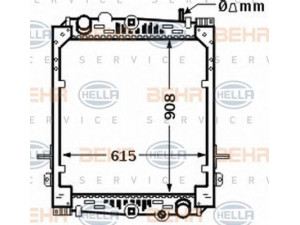 HELLA 8MK 376 774-311 radiatorius, variklio aušinimas 
 Aušinimo sistema -> Radiatorius/alyvos aušintuvas -> Radiatorius/dalys
122 4558, 126 5520, 126 5522, 126 5522R