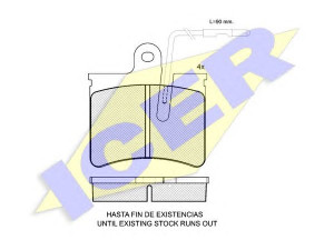 ICER 180358 stabdžių trinkelių rinkinys, diskinis stabdys 
 Techninės priežiūros dalys -> Papildomas remontas
4251.87, 95 552 085, 95 559 546