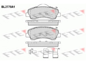 FTE BL2770A1 stabdžių trinkelių rinkinys, diskinis stabdys 
 Techninės priežiūros dalys -> Papildomas remontas
1608691380, 1608691380