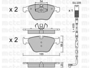 METELLI 22-0558-6K stabdžių trinkelių rinkinys, diskinis stabdys 
 Techninės priežiūros dalys -> Papildomas remontas