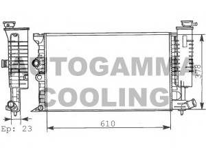 AUTOGAMMA 100200 radiatorius, variklio aušinimas 
 Aušinimo sistema -> Radiatorius/alyvos aušintuvas -> Radiatorius/dalys
1301FW, 1301GG, 1301GH, 1301NG
