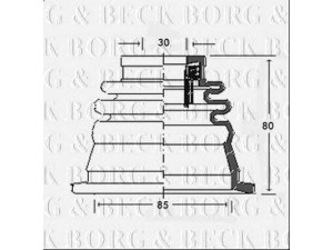 BORG & BECK BCB2542 gofruotoji membrana, kardaninis velenas 
 Ratų pavara -> Gofruotoji membrana