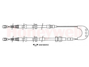BENDIX 432902B trosas, stovėjimo stabdys 
 Stabdžių sistema -> Valdymo svirtys/trosai
7009327, V92AB2A603AB