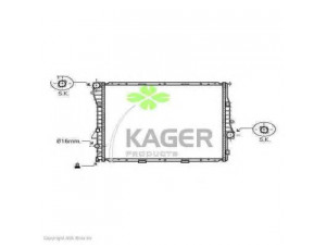 KAGER 31-1827 radiatorius, variklio aušinimas 
 Aušinimo sistema -> Radiatorius/alyvos aušintuvas -> Radiatorius/dalys
17101439101