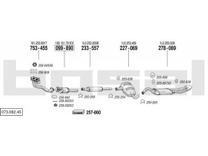 BOSAL 073.082.45 išmetimo sistema 
 Išmetimo sistema -> Išmetimo sistema, visa