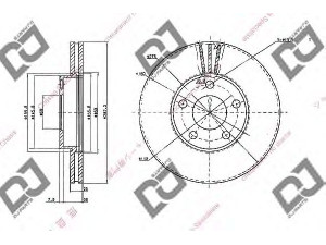 DJ PARTS BD1848 stabdžių diskas 
 Dviratė transporto priemonės -> Stabdžių sistema -> Stabdžių diskai / priedai
8E0615301A, 8E0615301C