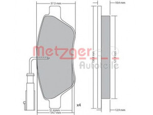 METZGER 1170615 stabdžių trinkelių rinkinys, diskinis stabdys 
 Techninės priežiūros dalys -> Papildomas remontas
77365188, 77365808