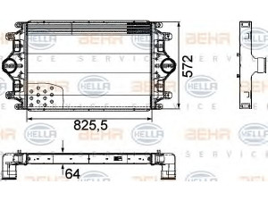 HELLA 8ML 376 760-401 tarpinis suslėgto oro aušintuvas, kompresorius
1 798 693