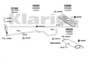 KLARIUS 931146E išmetimo sistema 
 Išmetimo sistema -> Išmetimo sistema, visa