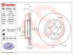BREMBO 09.C410.13 stabdžių diskas 
 Dviratė transporto priemonės -> Stabdžių sistema -> Stabdžių diskai / priedai
34116794429