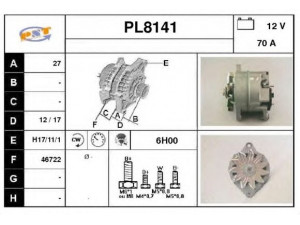 SNRA PL8141 kintamosios srovės generatorius