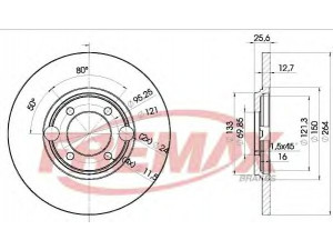 FREMAX BD-1504 stabdžių diskas 
 Stabdžių sistema -> Diskinis stabdys -> Stabdžių diskas
JLM731