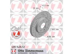 ZIMMERMANN 400.1426.52 stabdžių diskas 
 Stabdžių sistema -> Diskinis stabdys -> Stabdžių diskas
202 421 0712, 202 421 09 1264, 202 421 0912