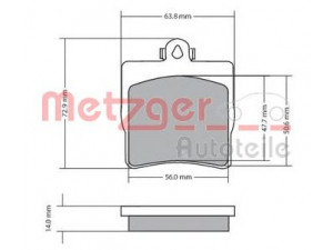 METZGER 1170016 stabdžių trinkelių rinkinys, diskinis stabdys 
 Techninės priežiūros dalys -> Papildomas remontas
002 420 7120, 002 420 7420, 003 420 2720