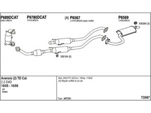 FENNO TO907 išmetimo sistema 
 Išmetimo sistema -> Išmetimo sistema, visa
