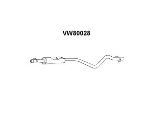 VENEPORTE VW80028 priekinis duslintuvas 
 Išmetimo sistema -> Duslintuvas
533253209F, 533253209G