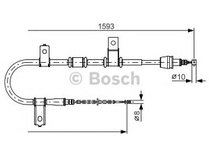 BOSCH 1 987 482 224 trosas, stovėjimo stabdys 
 Stabdžių sistema -> Valdymo svirtys/trosai
59770 1C800