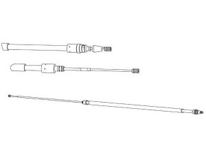 KAWE CT02202 trosas, stovėjimo stabdys 
 Stabdžių sistema -> Valdymo svirtys/trosai
474631, 474631